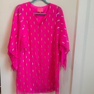 Lilly Pulitzer Pink Dress with Gold Accents